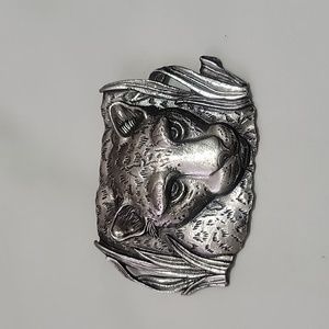 Brooch - Leopard Peeking Through Grass